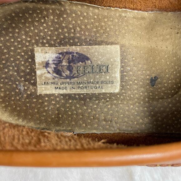 ?FELFI Leather Woven Buckle Tassel Slip On Loafers Preppy Dress Shoes Men’s 8